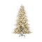 7.5ft Noble Fir Christmas Tree Best Choice Products Flocked Pre-Lit with Dual-Color LED